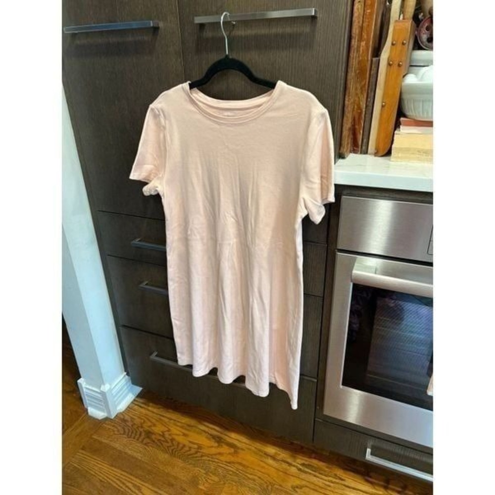 eileen fisher cotton pink dress soft medium